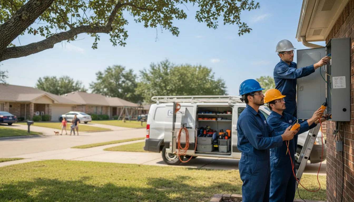 Certified electrician providing emergency electrical services in Thornburg, IA